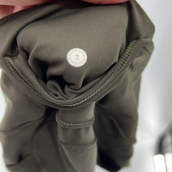Lululemon Fast and Free Crop II 19" *Non-Reflective - Dark Olive - 2 - Picture 7 of 7